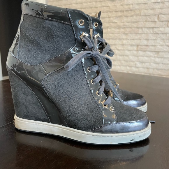 Jimmy Choo Colorblock Wedge Sneakers - Picture 6 of 10